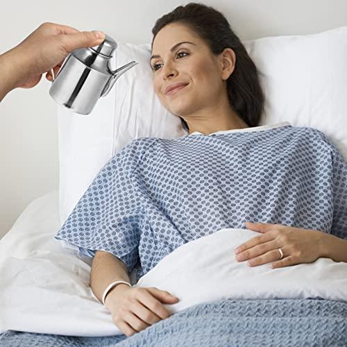 EXCEART EXCEART Neti Pot Stainless Steel Washing Pot with Handle Eyewash Cup Personal Medical Tool Sinus Remover for Sinus Congestion and Nasal Cleansing