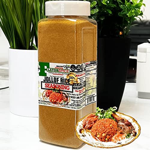 Flavor Spice LLC Jollof Rice Seasoning Crafted with 100% Natural Herbs and Spices with No Artificial or preservatives, No Salt, No Sugar, No MSG, Gluten, Great For Keto, Great For Vegan (14oz)
