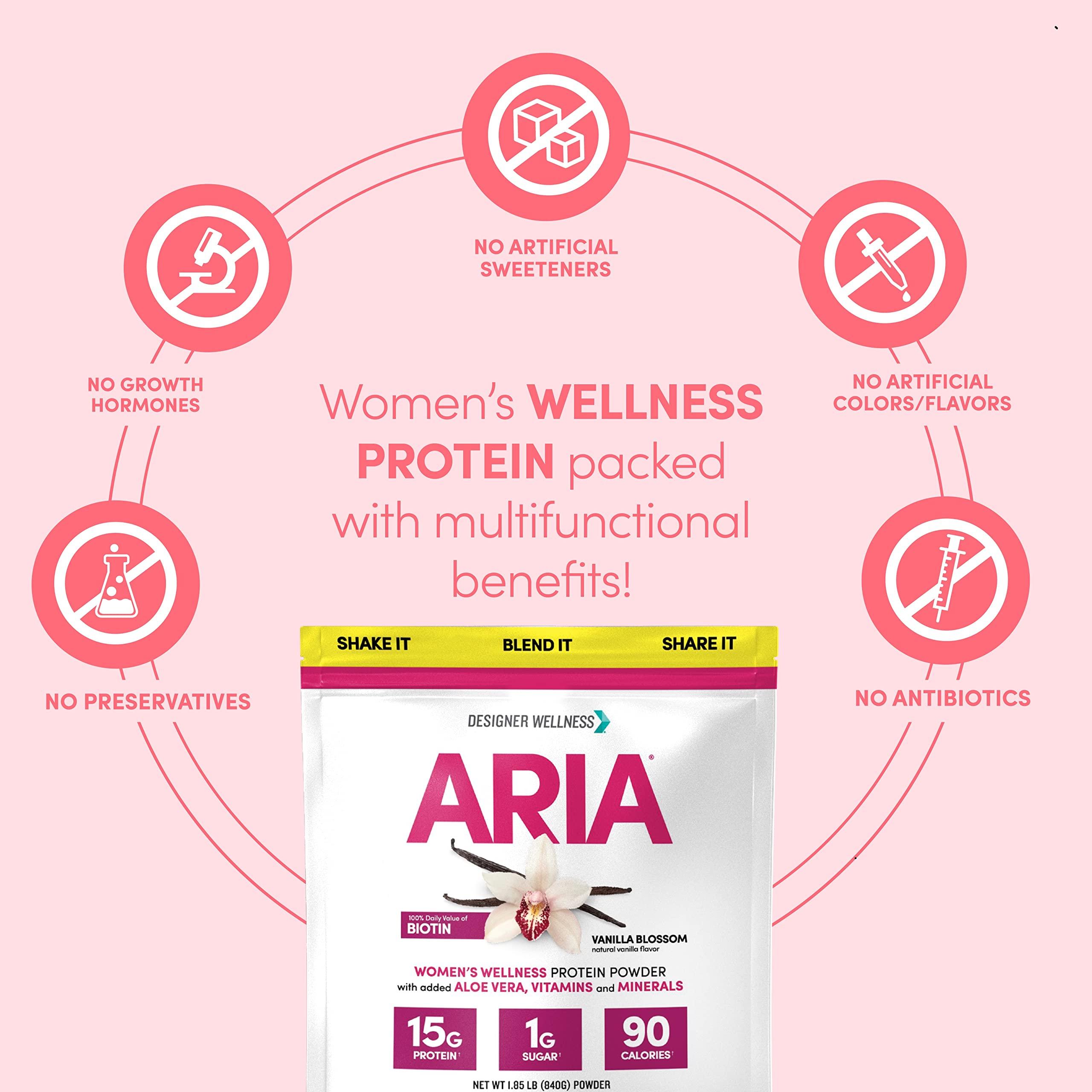 Designer Wellness Designer Wellness Aria Women\'s Wellness Protein Powder Bundled with Protein Smoothies 12 Count Variety Pack
