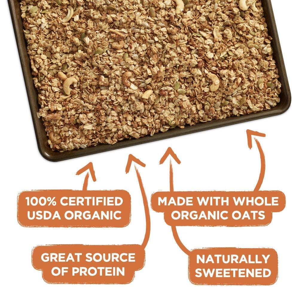 GrandyOats Grandy Oats Organic Granola,10lb Bulk Bag - Classic Granola with Organic Oats, Pumpkin Seeds, Walnuts & Cashews - Low Sugar, Dairy Free, High Protein Granola, Non-GMO & Kosher - 160 OZ