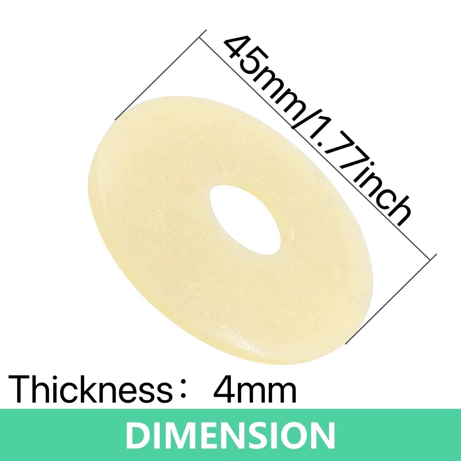 Cisila 10pcs Ostomy Barrier Ring Moldable Ostomy Rings 45mm 4mm Thickness Diameter No Leaking Barrier Extenders for Colostomy Bags Barrier Rings for Stoma, Ostomy Supplies, Elastic & Adapt
