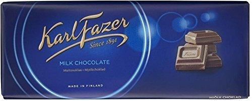 Fazer Karl Fazer Blue Original Finnish Milk Chocolate Bar, 200 g / 7.05 oz, Made in Finland