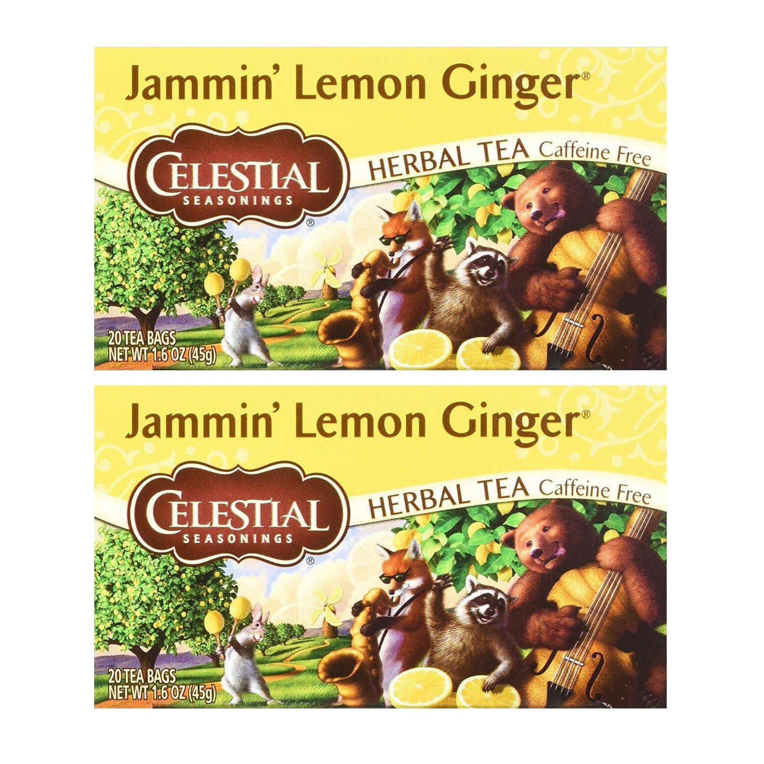 Celestial Seasonings Celestial Seasonings Herbal Tea, Lemon Zinger, 20 Count (Pack of 2)