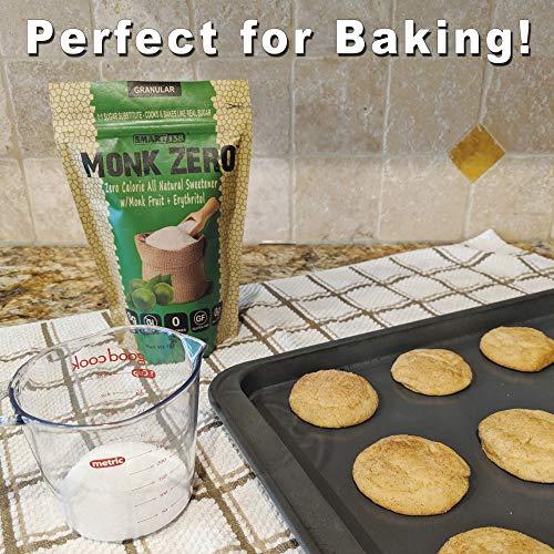 Smart138 Monk Zero - Monk Fruit Sweetener, Non-Glycemic, Keto Approved, Zero Calories, 1:1 Sugar Substitute (Granular, 40oz)