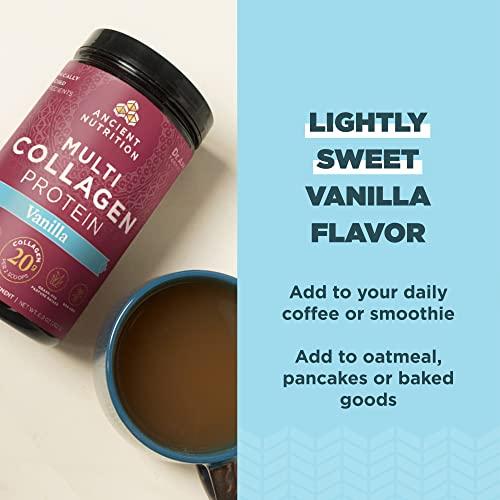 Ancient Nutrition Ancient Nutrition Multi Collagen Protein Powder, Unflavored, 60 Servings + Multi Collagen Protein Powder, Vanilla, 45 Servings