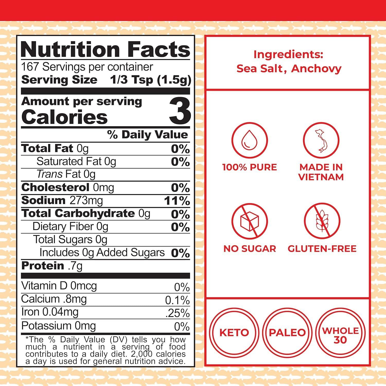 Red Boat Red Boat Umami Bundle, 1 17oz. Bottle of 40N Fish Sauce and 1 8.8oz Bag of Umami Salt | Premium fish sauce and salt infused with fish sauce, made with two ingredients | Gluten and sugar free