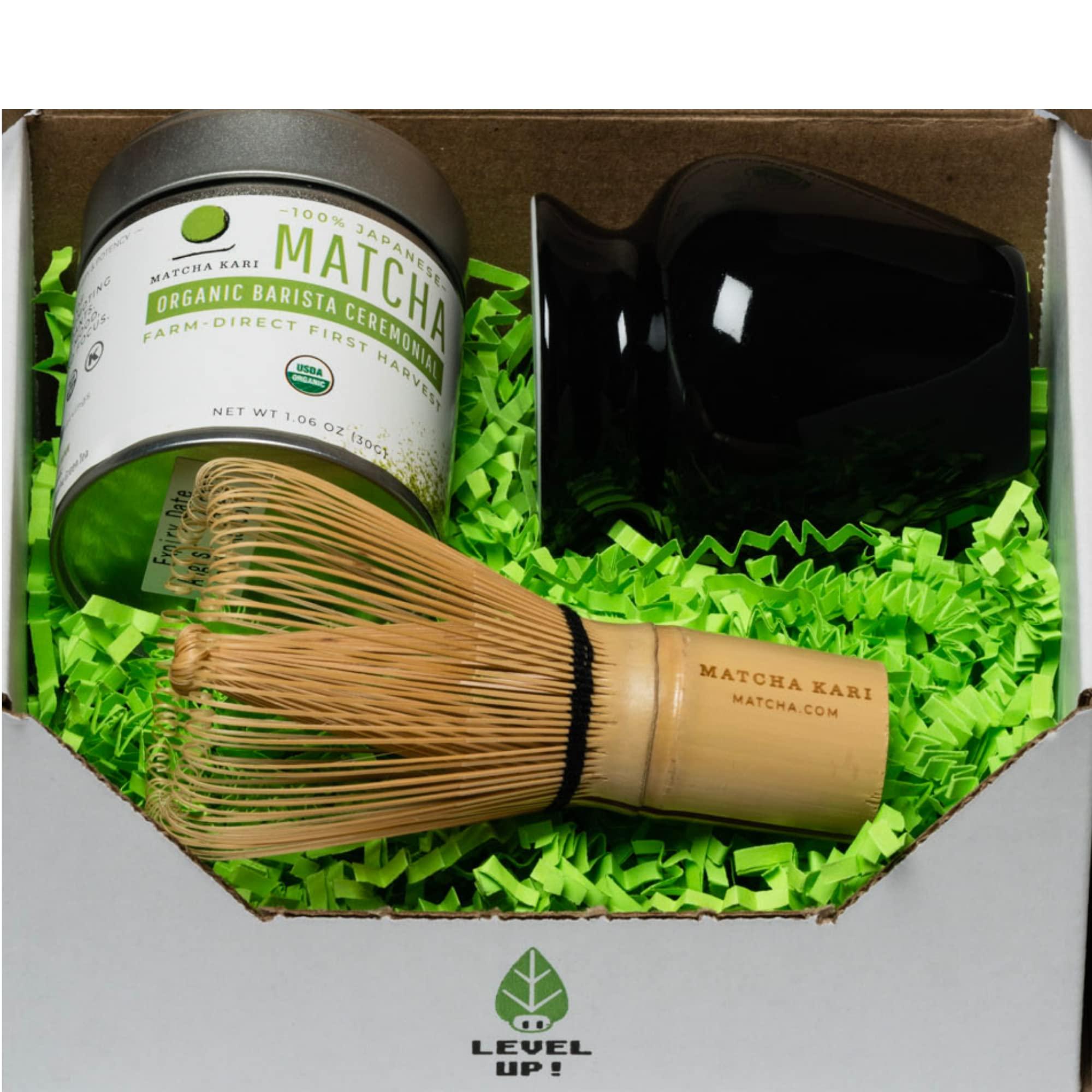 Matcha Kari Matcha Kari Mini Matcha Tea Set in Black + 30g Culinary Matcha