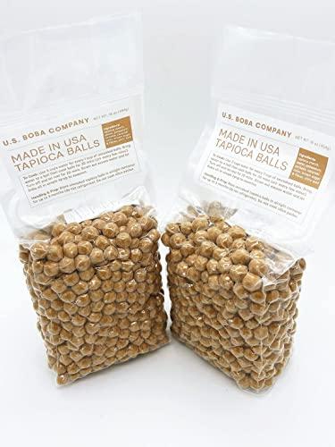 Fanale US Boba Co Tapioca Pearl 2lb (1lb X 2) | Made in USA | for Bubble Tea Milk Tea Coffee Shaved Ice Topping | 2 LB TAP006-B X 2