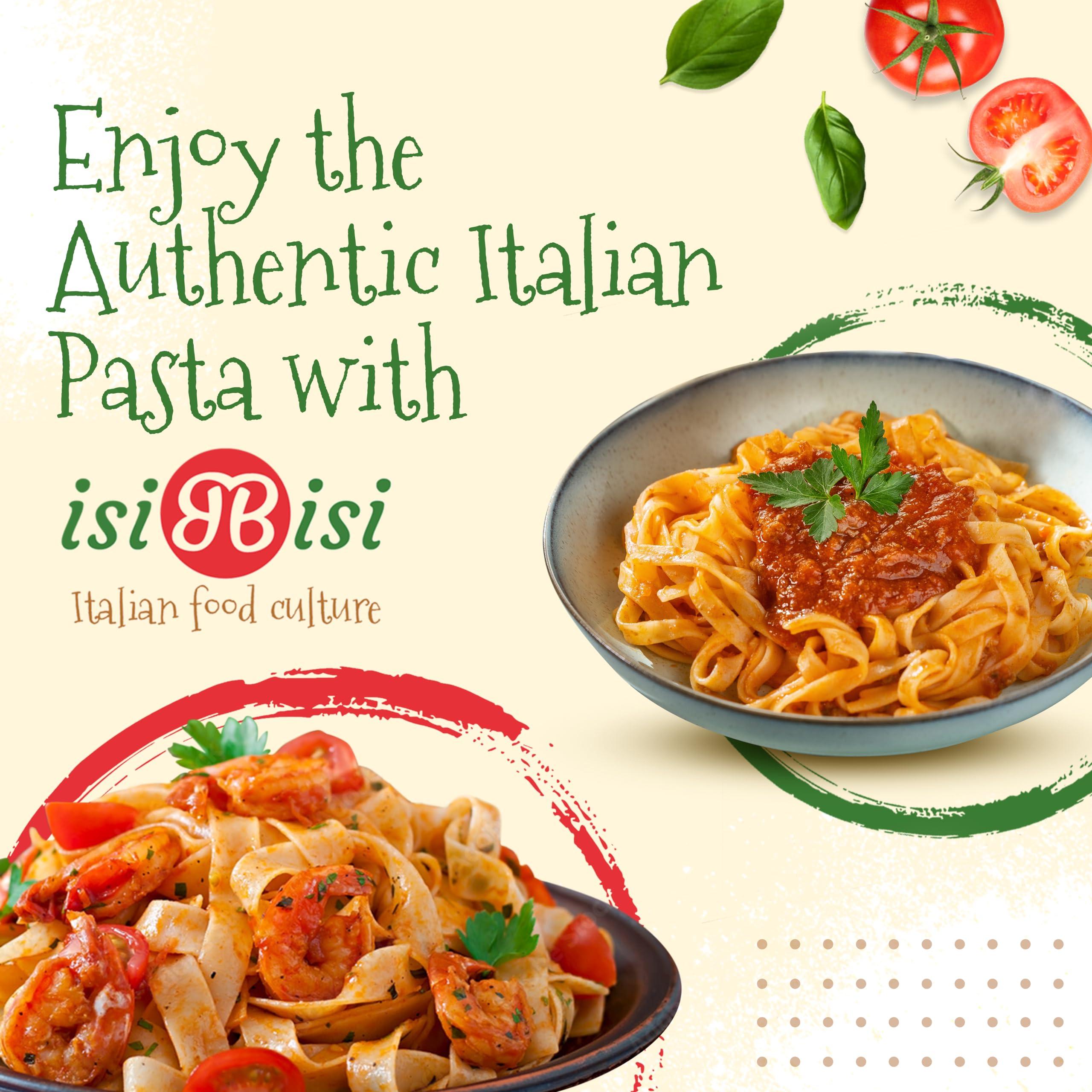 isiBisi isiBisi Gluten Free Fettuccine Nest Italian Pasta Noodles Healthy, Authentic, Corn and Rice Pasta Vegan, Non-GMO, Made in Italy Organic Pasta (2-Pack)