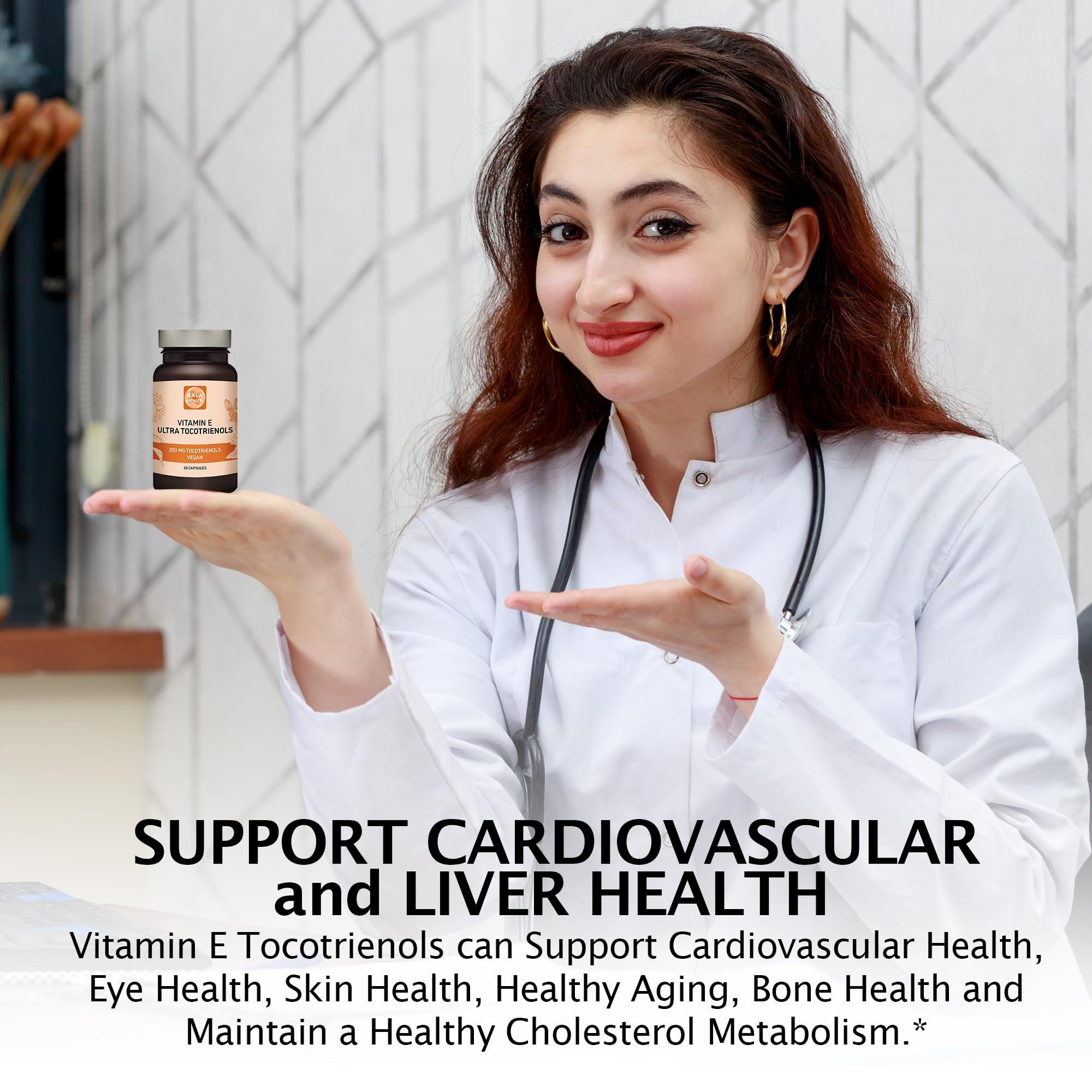 Kala Health KALA HEALTH Ultra Tocotrienol 200mg Vitamin E Vegan  All 4 tocotrienols - Tocopherol Free - Supports Immune Health & Antioxidant Health Tocotrienols Supplement