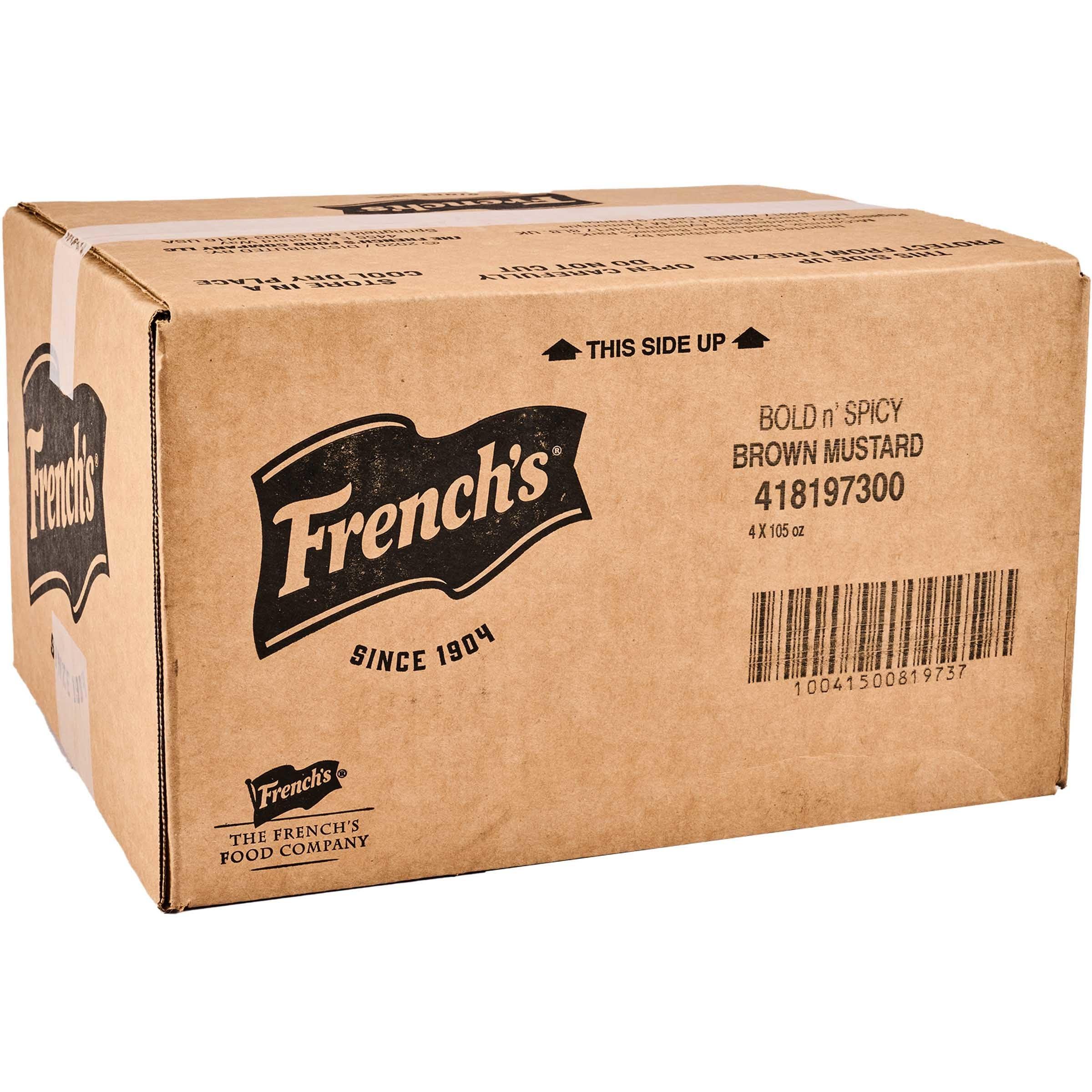 French's French\'s Spicy Brown Mustard, 105 oz (Pack of 4)