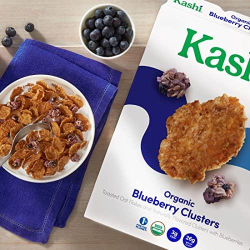 Kashi Kashi Cold Breakfast Cereal, Vegan, Organic Fiber, Blueberry Clusters, 13.4oz Box (1 Box)