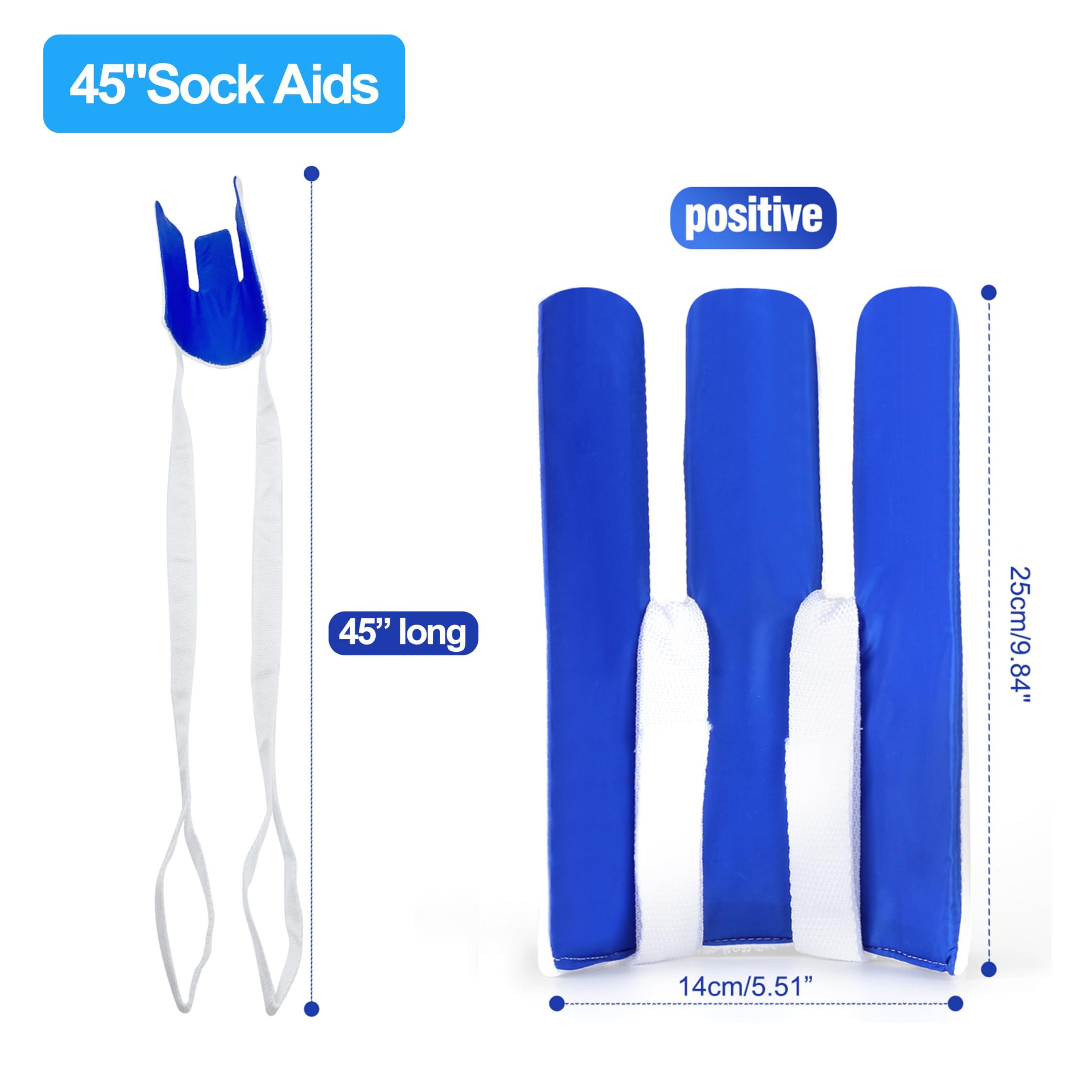 Homymusy 7 PC Hip Kit,Hip Replacement Kit After Surgery-Sock Aid,Leg Lifter,Shoe Horn,Grabber,Bath Loofah-Hip Kit for Seniors Total Hip Replacement Prime After Surgery Gifts