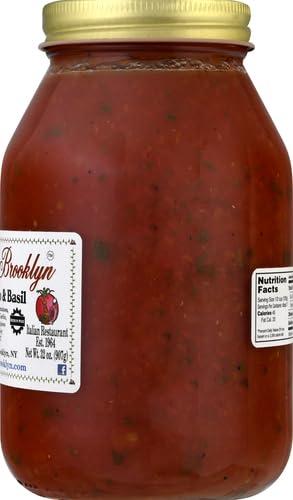 Michaels Of Brooklyn MICHAEL\'S OF BROOKLYN Tomatoes & Fresh Basil Pasta Sauce, Non-GMO, Gluten Free, and Yeast Free Fresh Tomato Sauce made with Fresh Basil, Garlic, Olive Oil, and Parsley - 32 oz Jar