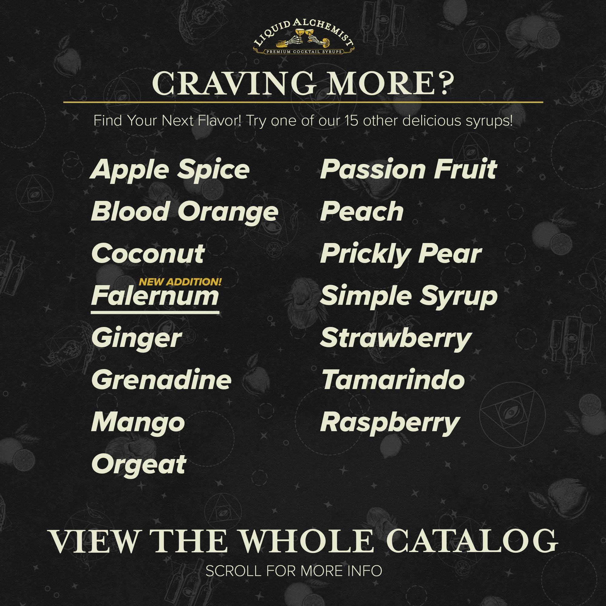 Liquid Alchemist Liquid Alchemist Falernum Syrup for Cocktails - Real Ingredients Make our Falernum Cocktail Syrup a Great Mixer for any Tiki Cocktail - Our Mixer is Non-GMO Gluten Free & Vegan (12 oz)