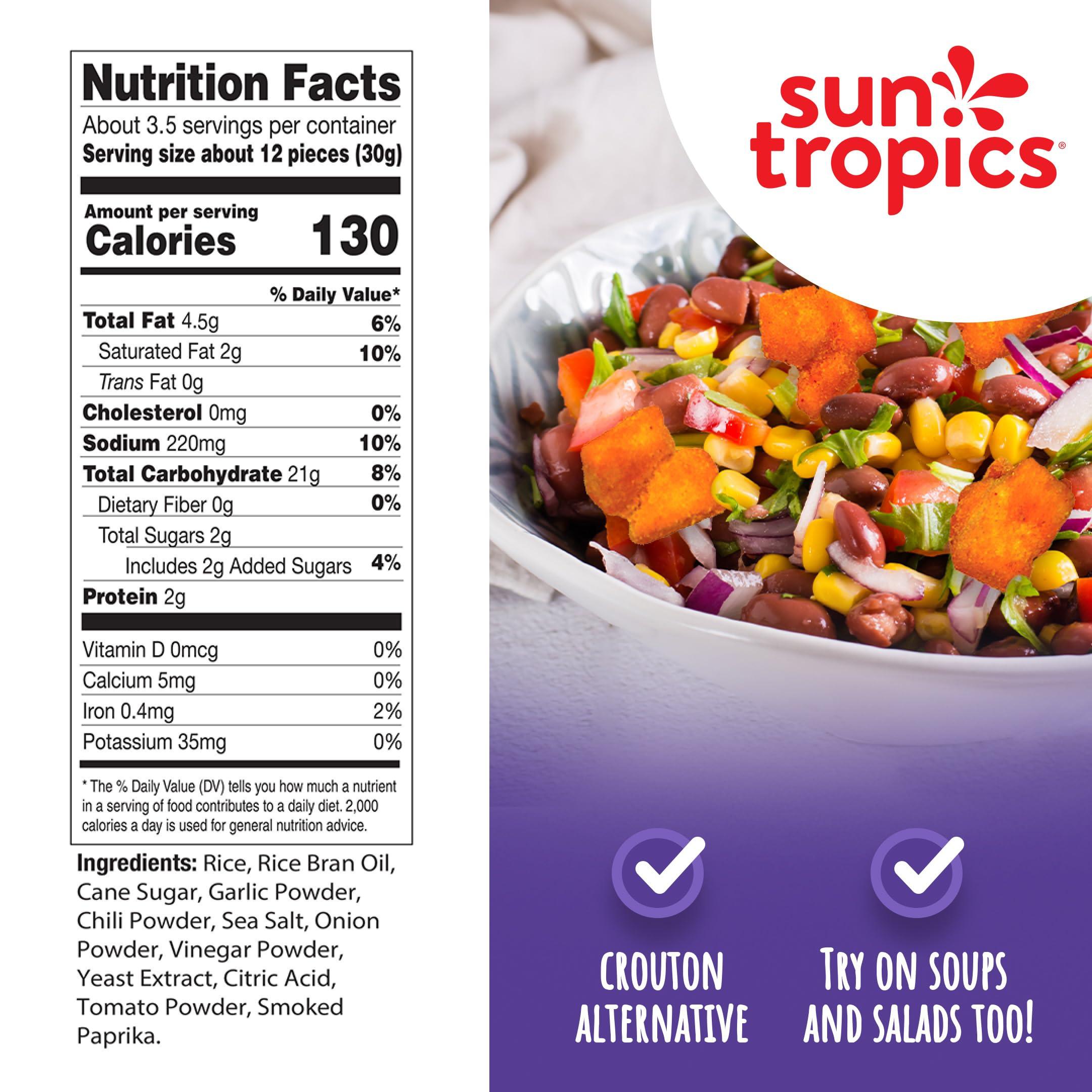 Sun Tropics Sun Tropics Mochi Snack Bites, Thai Bird Sriracha Flavor- 3.5 oz (6 Pack)| Crispy Spicy Mochi Bites, Rice Nuggets | Mochi Puff Rice Crackers- Gluten Free & Dairy Free- No MSG Added | Asian Rice Snacks