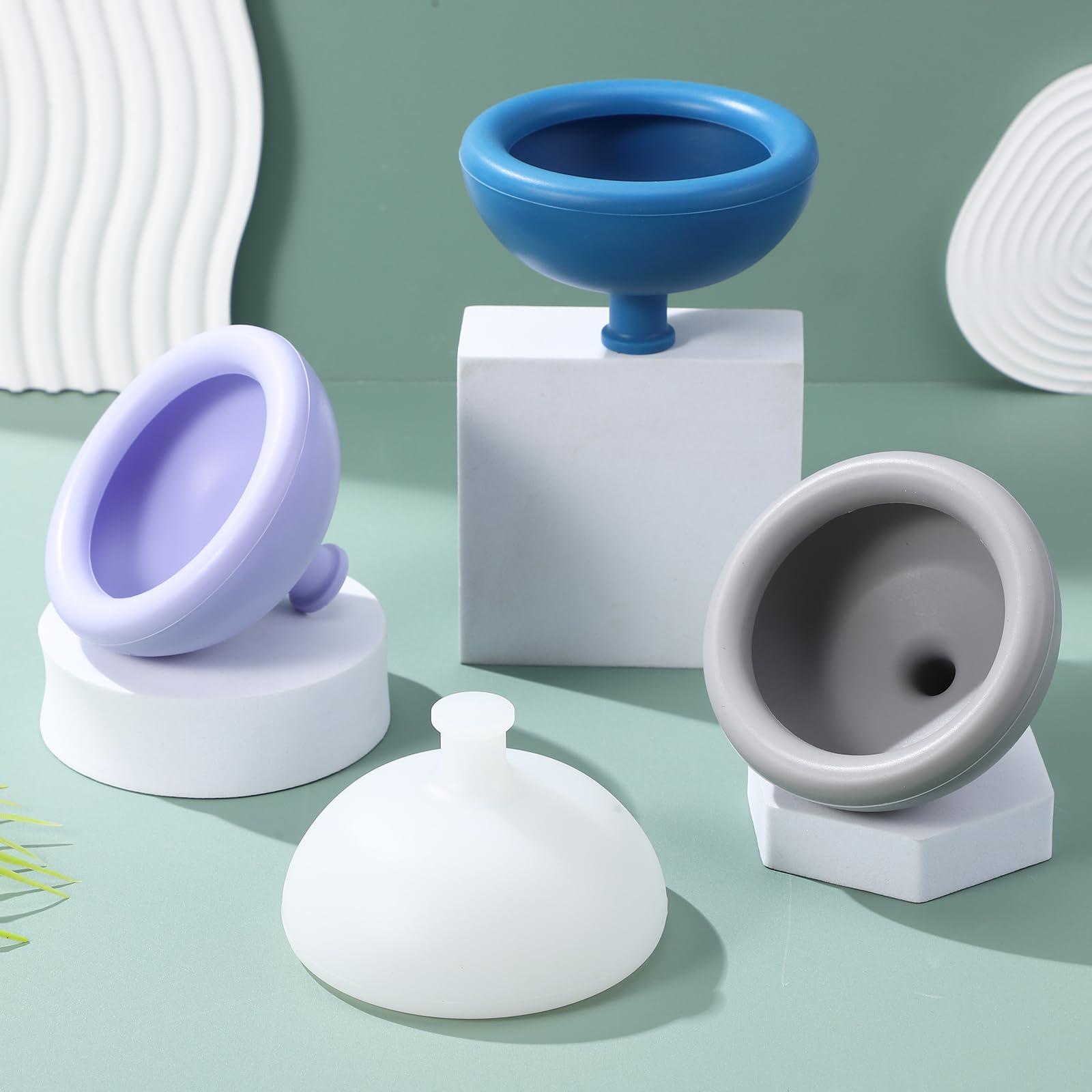 Healifty Healifty 4pcs Palm Chest Percussion Cup Sputum Remover Physical Therapy Aids Pressure Drum Massager Phlegm Mucus Flutter Remover for Patients Elders Infant