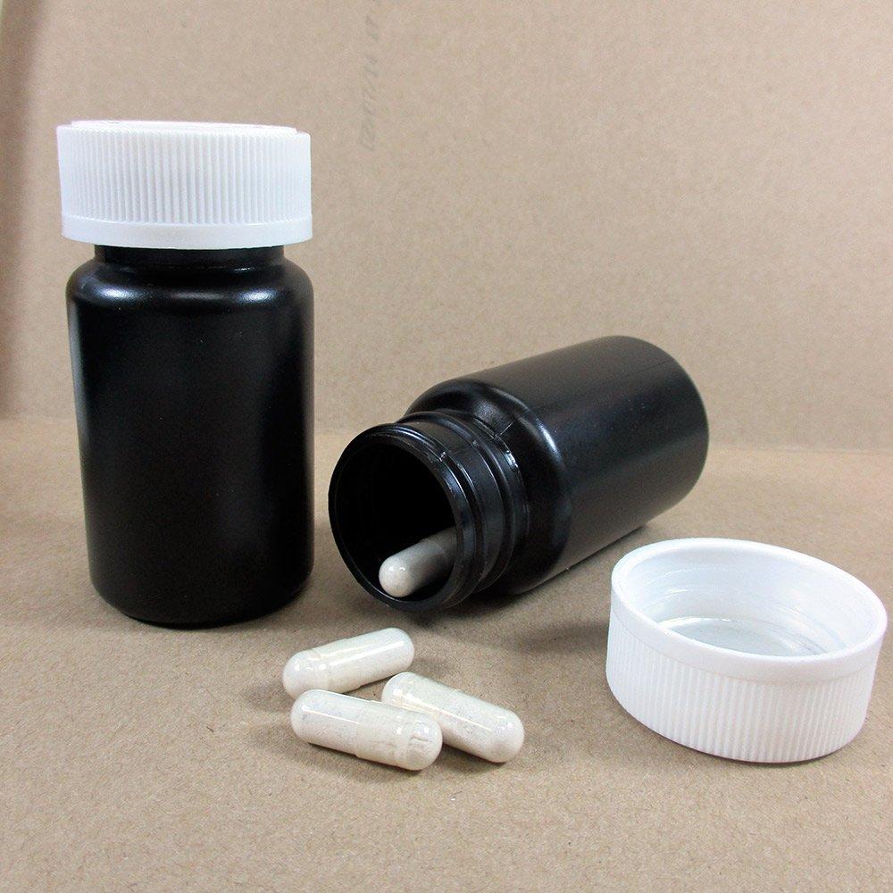 ATB 2 Empty Plastic Pill Bottles Medicine Container Vitamin Case Drug Capsule Holder