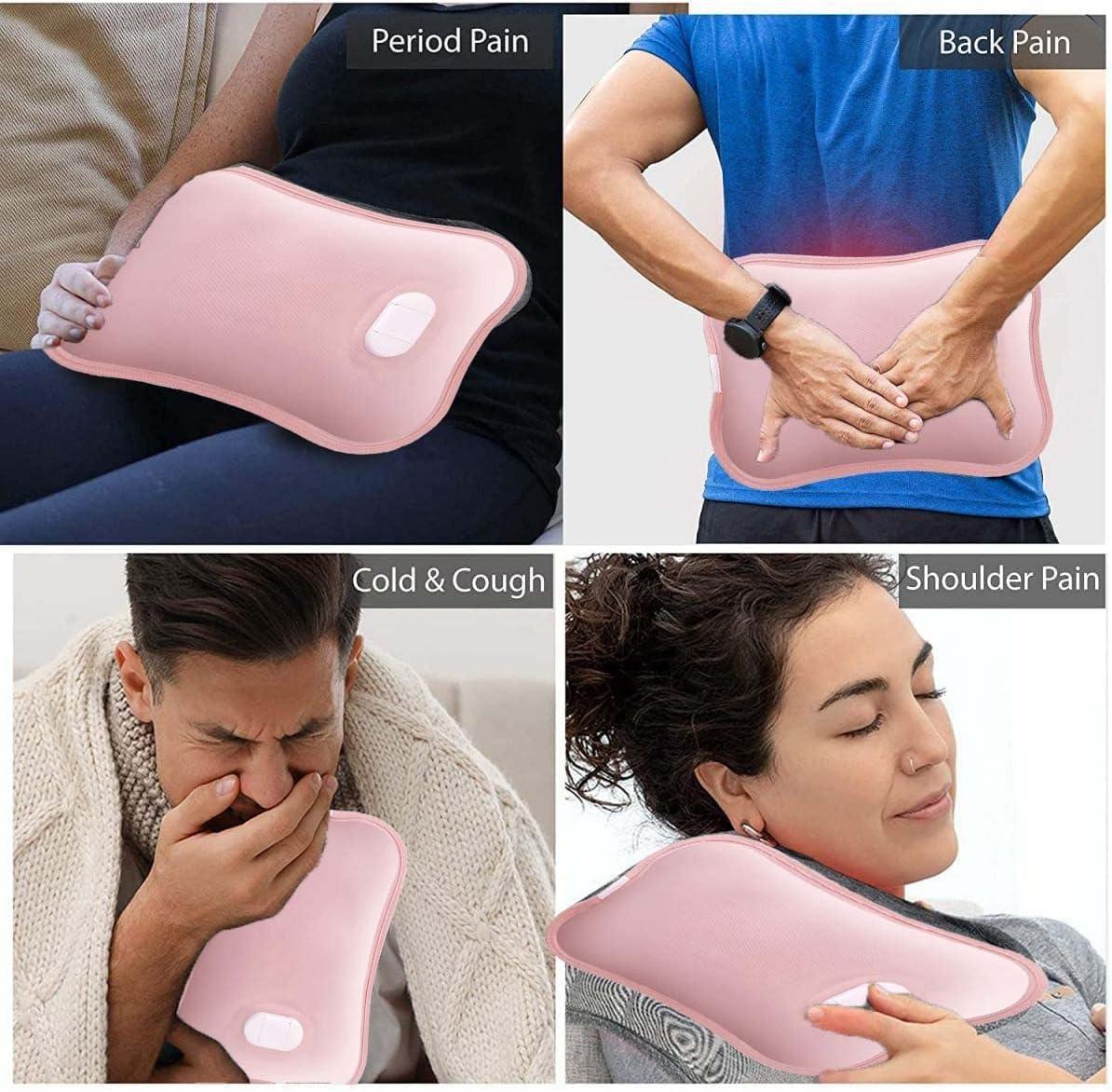 Generic Heating Bag Electric, Heating Pad-Heat Pouch Hot Water Bottle Bag, Dual Insulation Silicon Hot Water Bag 6 Layers Heating Pad with for Pain Relief
