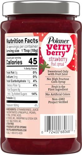 Polaner Polaner Verry Berry Fruit Spread, Strawberry, 15.25 Ounce