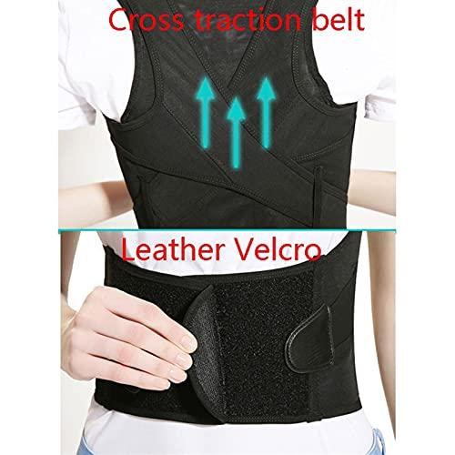 XWSM Full Back Brace Posture Corrector For Men And Women - Upper And Lower Back Support Protection Belt Adjustable Provide Pain Relief For Neck, Back, Shoulders Support ( Color : Black , Size : 4X-Large )
