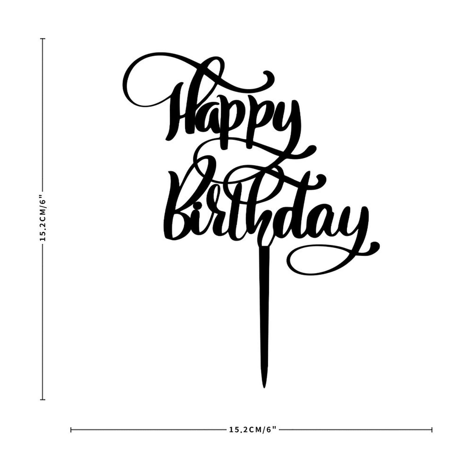 Generic Happy Birthday Cake Toppers Happy Birthday Cupcake Topper Acrylic Cake Topper Customized Cake Decorations for Boys