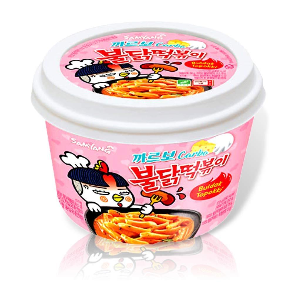 Yopokki Buldak Tteokbokki 2Pack Korean Rice Cake Instant Korean Snack Tteok Tteokbokki Rice Cake (Cheese)