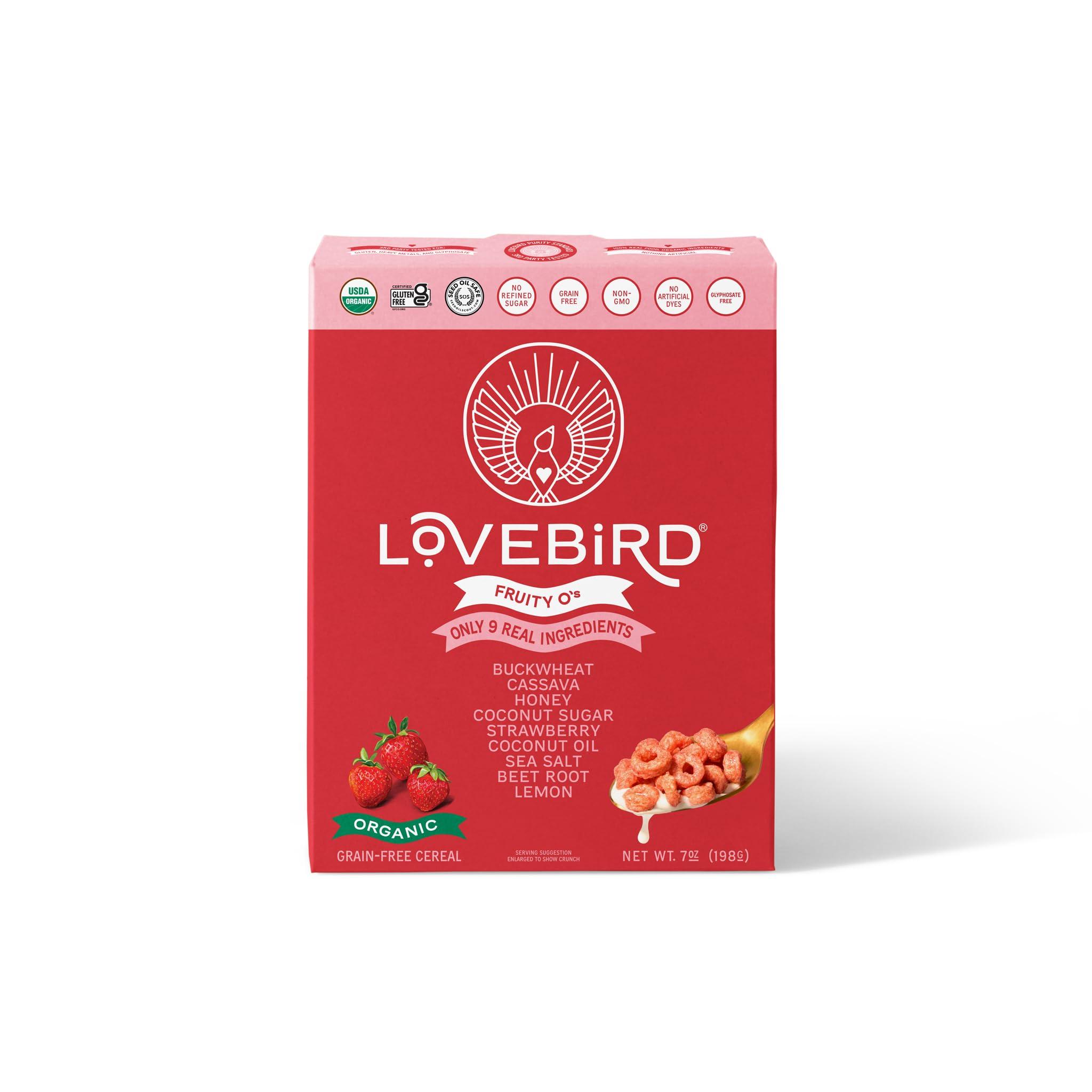 Lovebird Lovebird Organic Grain Free Strawberry Cereal, 7 OZ