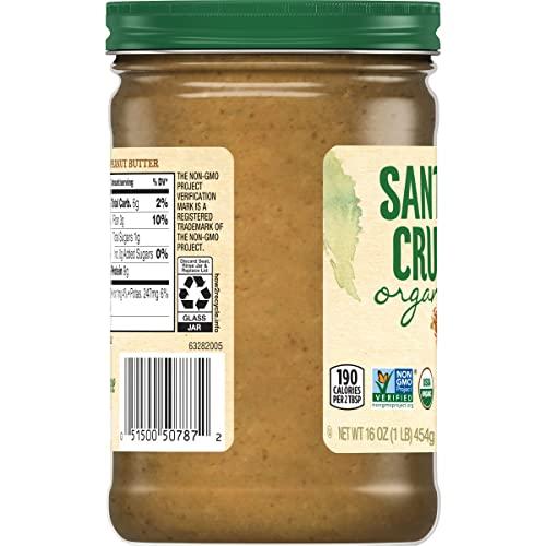 Santa Cruz ORGANIC Santa Cruz Organics Crunchy Dark Roasted Peanut Butter, 16 Ounce