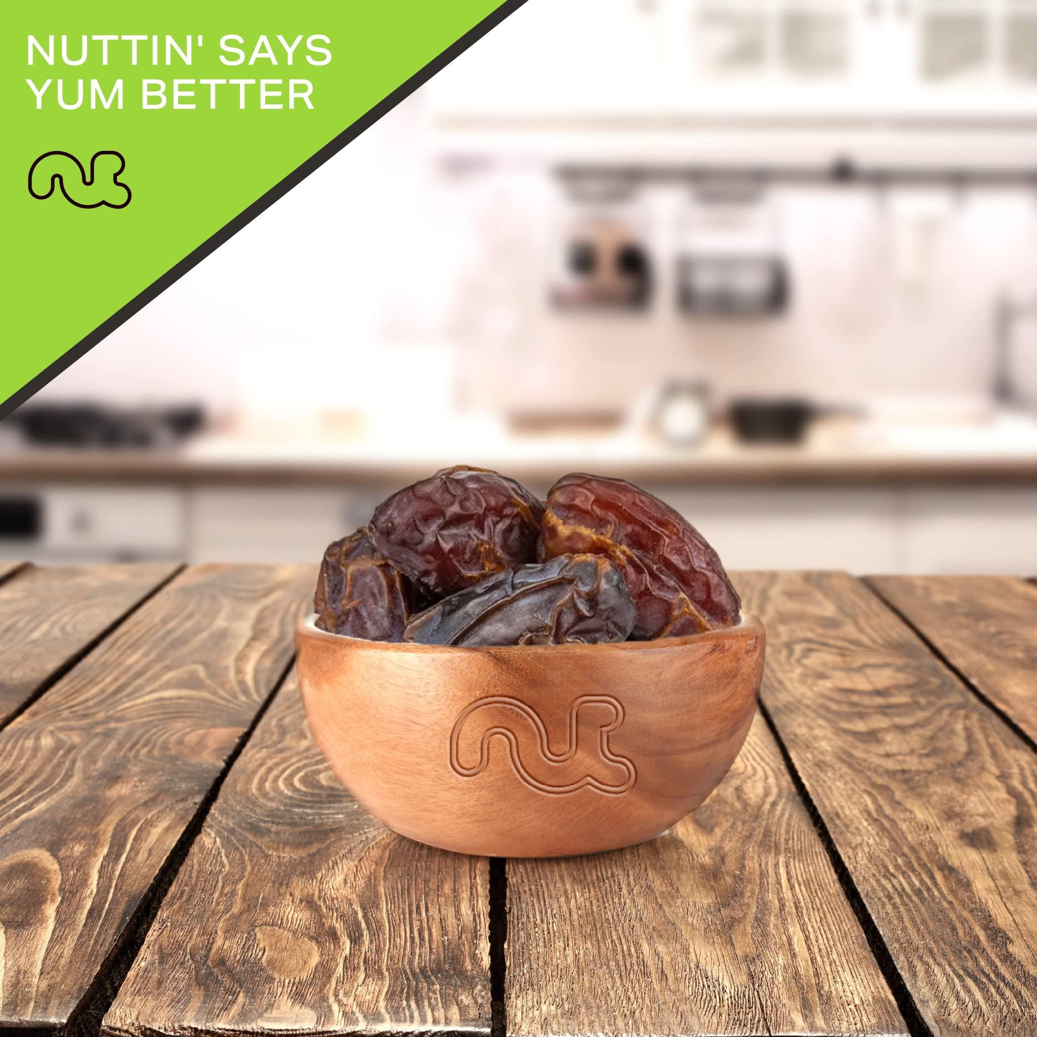 Nut Cravings NUT CRAVINGS Dry Fruits - Sun Dried Jumbo Medjool Dates, No Sugar Added (80oz - 5 LB) Packed Fresh in Resealable Bag - Sweet Snack, Healthy Food, All Natural, Vegan, Kosher Certified