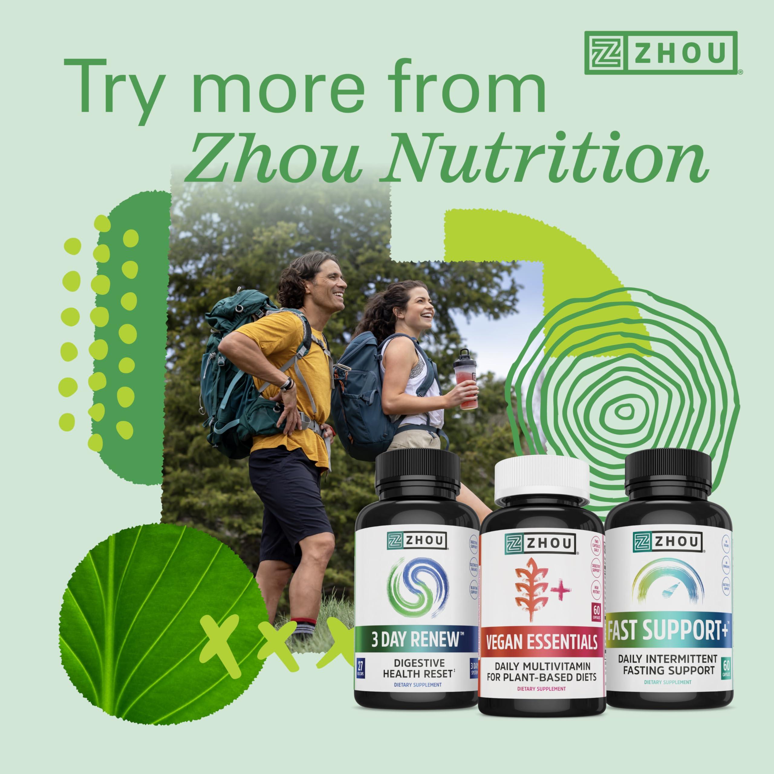 ZHOU Zhou Nutrition Hydro-Fuel Electrolyte Gummies - Advanced Electrolyte Complex - Hydration and Cellular Energy Support Supplements - Vegan, 20 Servings, 60 Gummies