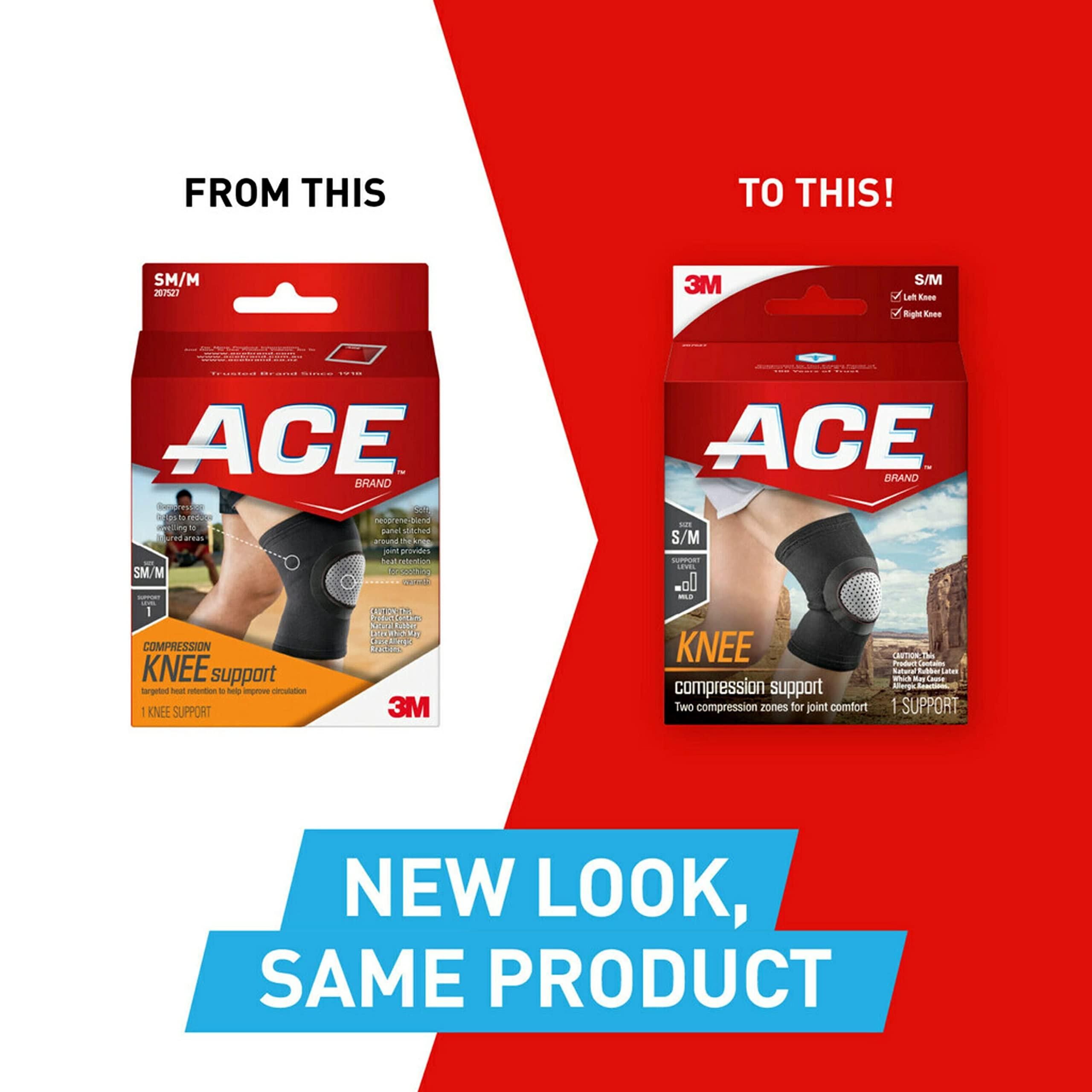 ACE ACE Compression Knee Support Neoprene, Small/Medium (Pack of 3)