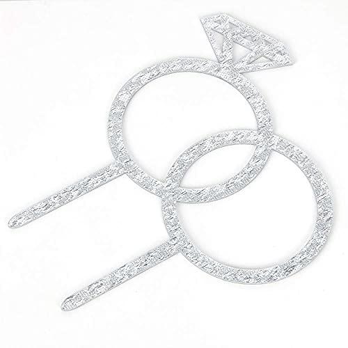 WeBenison Diamond Ring Cake Topper - Engagement - Wedding - Bridal Shower - Valentine Party Decoration