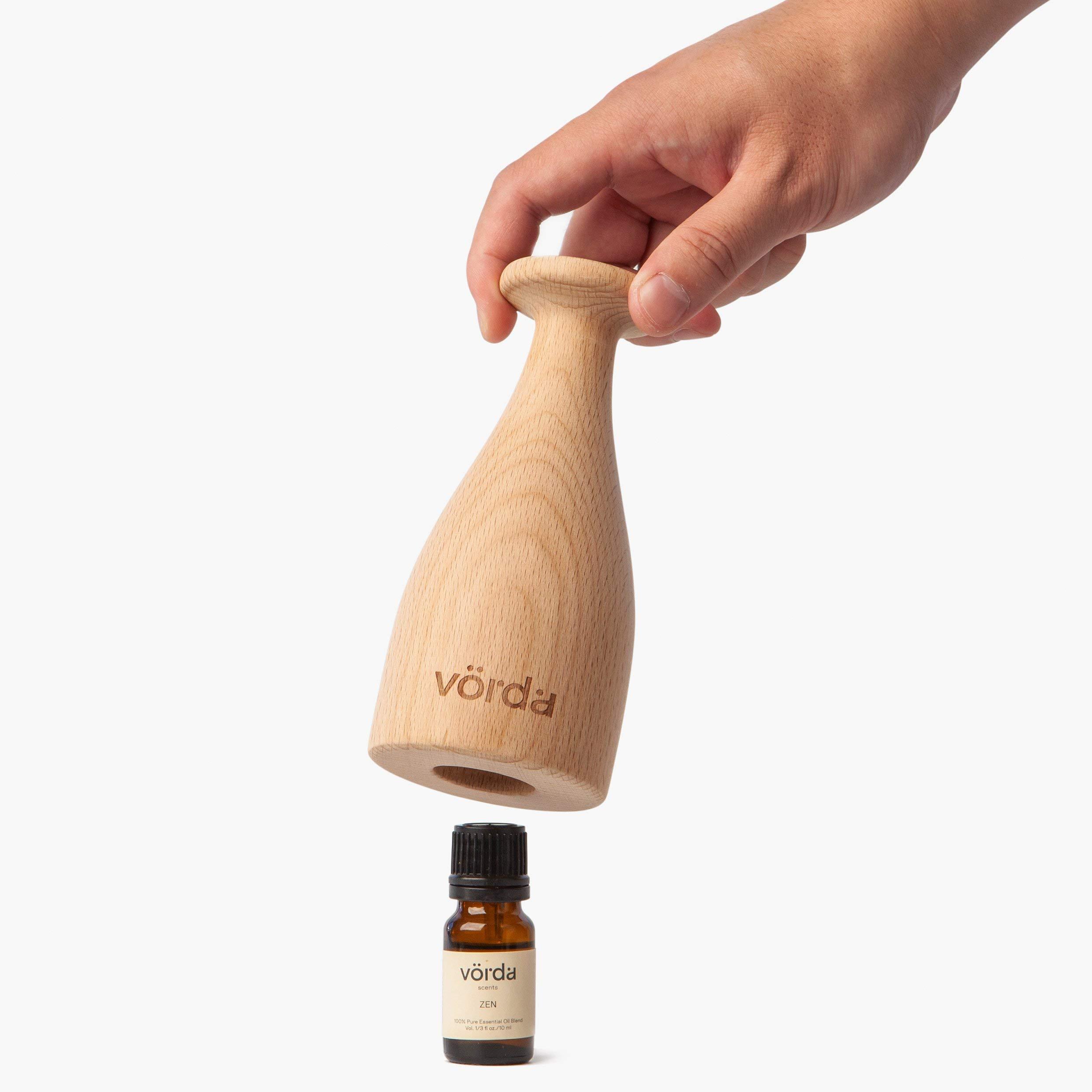 VORDA Vorda Handcrafted German Beech Wood Diffuser (Large), Made from German Beech, Natural and Safe, No Cords, No Plugs, No Electricity Needed, Flameless and Quiet, Convenient