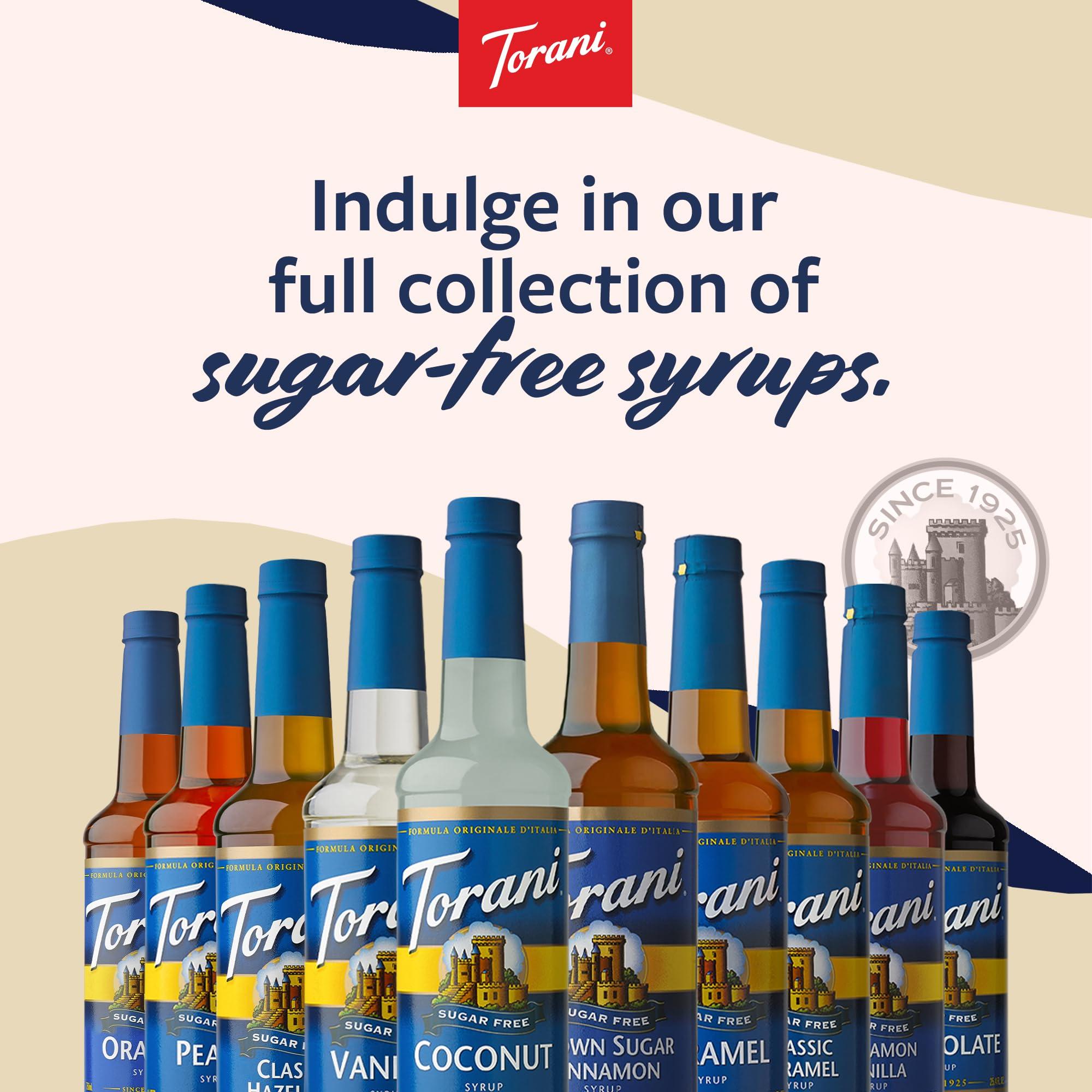 Torani Torani Sugar Free Coffee Syrup, Salted Caramel Flavored Syrup for Drinks, Zero Calorie, Pump Included, 25.4 Fl Oz