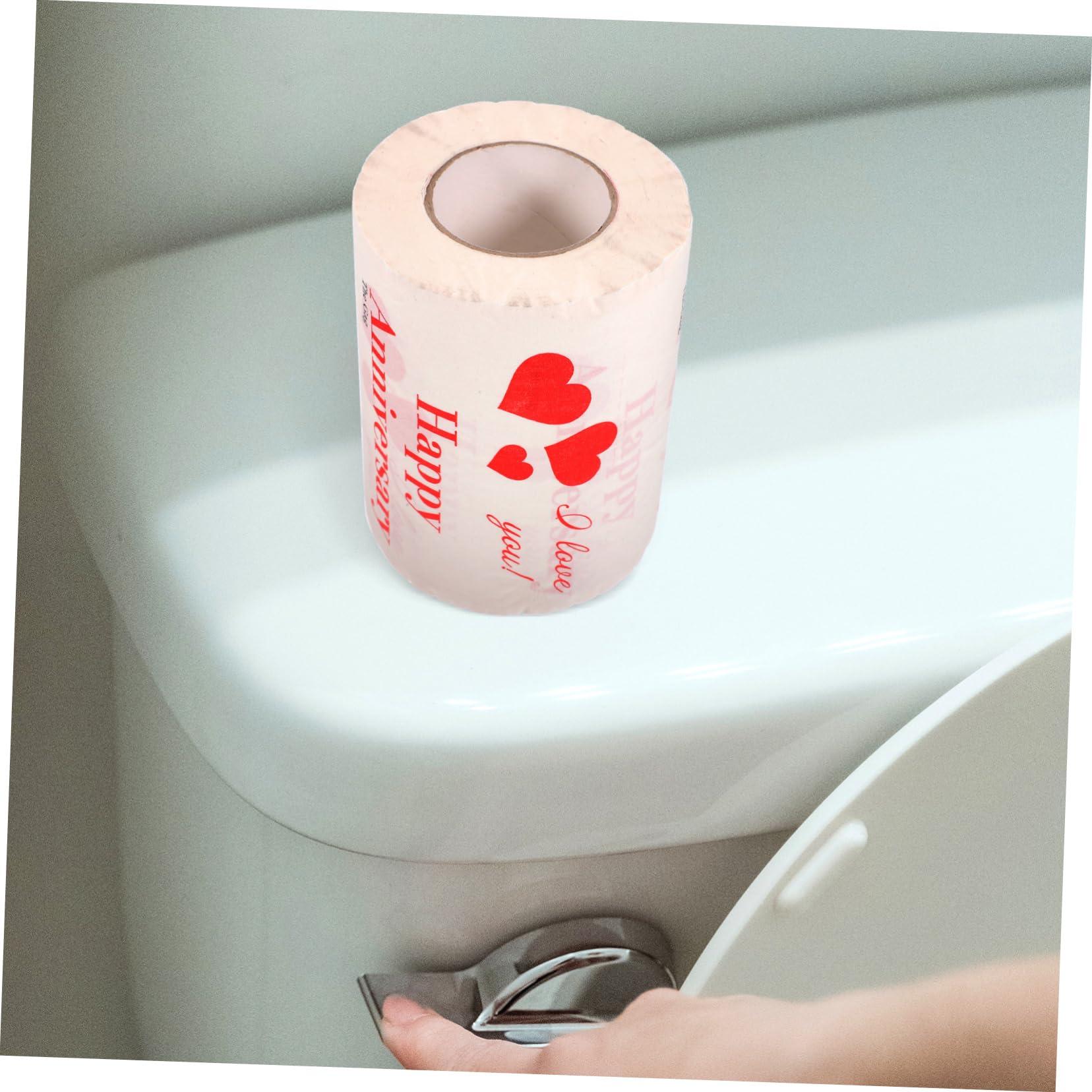 CLISPEED CLISPEED 1 Roll Valentine\'s Day Tissues Bath Towels Paper Towels Valentine\'s Day Decor Bulk Toilet Paper Valentines Day Decor Toilet Tissue Virgin Wood Pulp Paper Roll Paper Soft