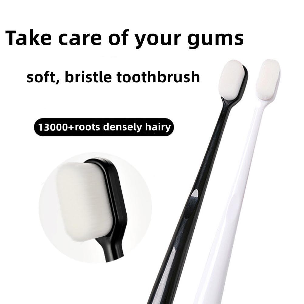 BQB BQB 6 Pcs Extra Soft Toothbrush for Sensitive Teeth, Deep Clean Toothbrush, Manual Toothbrush, Good Cleaning Effect (Black)
