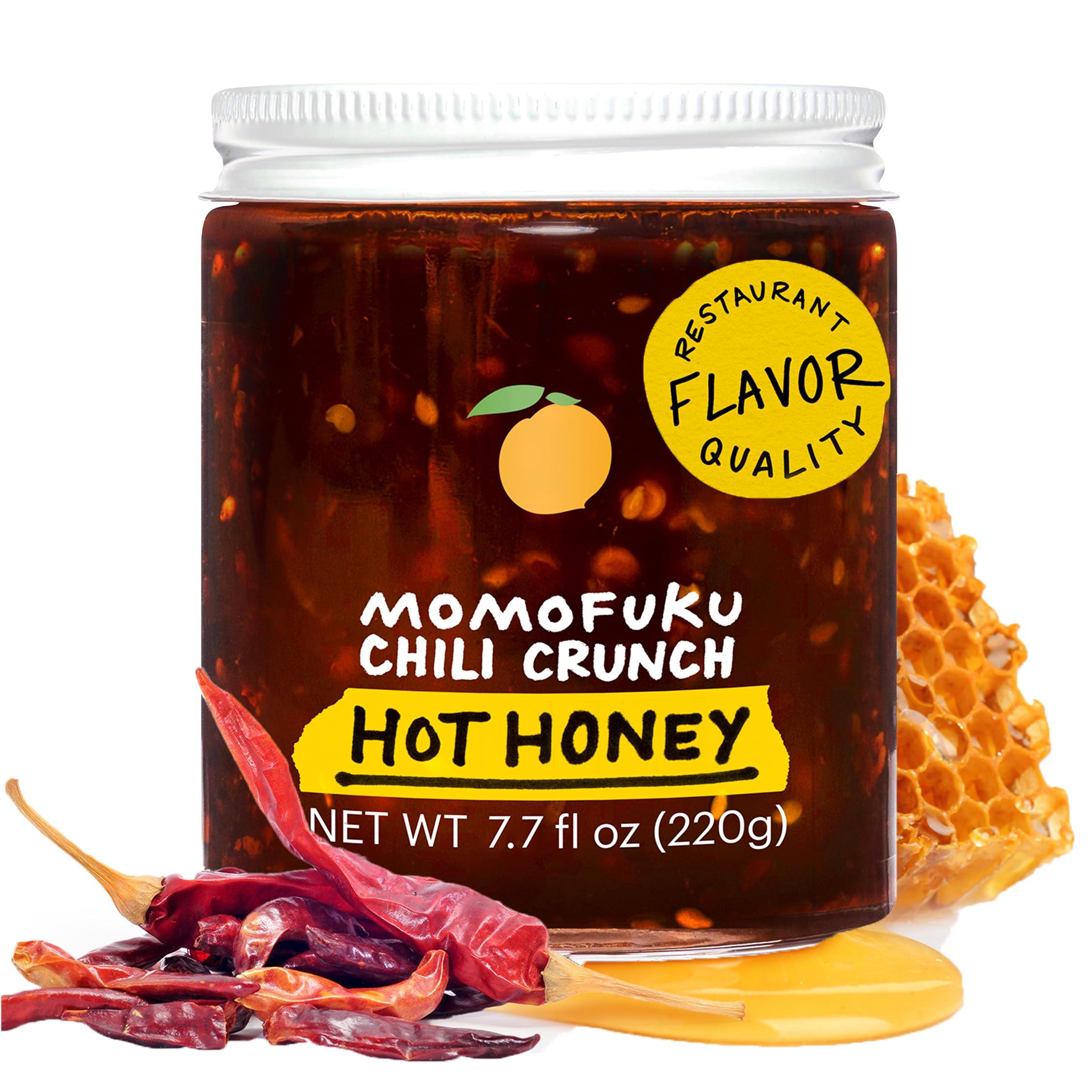 MOMOFUKU Momofuku Hot Honey Chili Crunch by David Chang 5.5 oz, Oil with Premium Wildflower Honey, Garlic and Shallots, Chili Crisp for Cooking, as Sauce or Topping