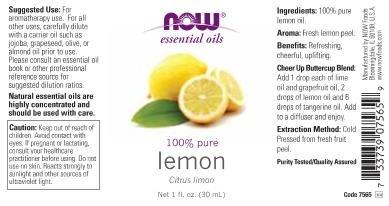 Now Foods Now 100 Pure Lemon Oil