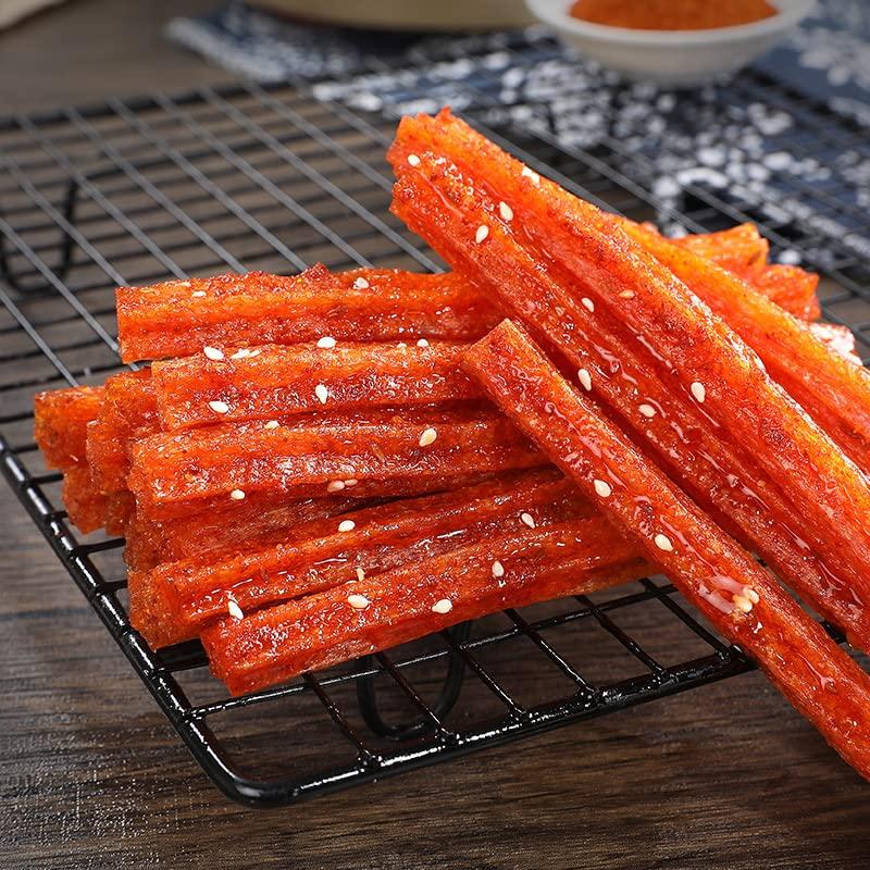 Zusemely Handmade Spicy Strips, Spicy Sticks 62G/Bag, La Tiao, Spicy Strip, Konjac,Casual Snacks Spicy Noodles Big Spicy Stick Spicy Vegetarian, Chinese snacks, Asian food snacks (Hot rod,1 bag)