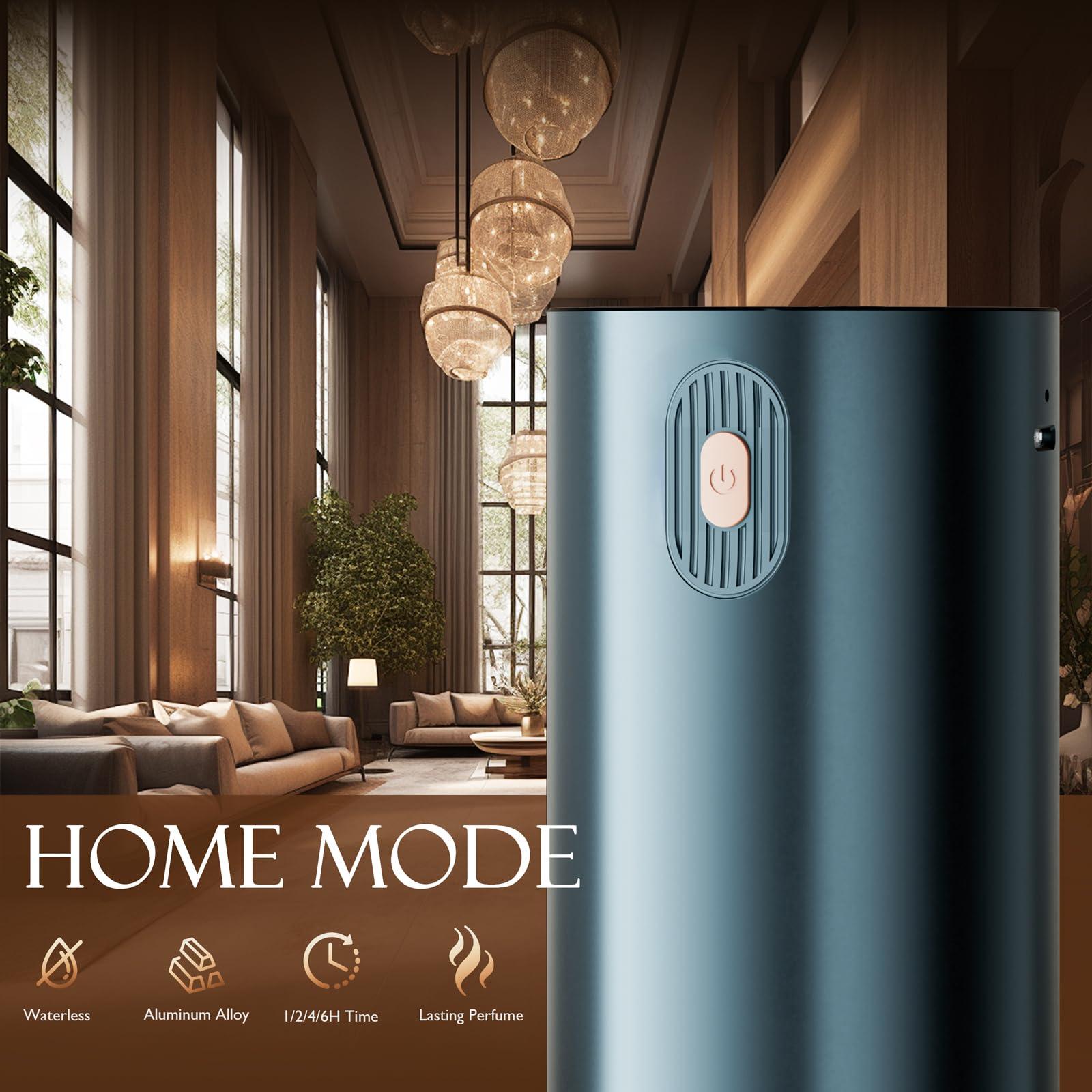 JUANANIUG Waterless Essential Oil Diffuser Rechargable: Aromatherapy Diffuser Portable for Car and Home - 4 Concentration Adjustments and 4 Timers