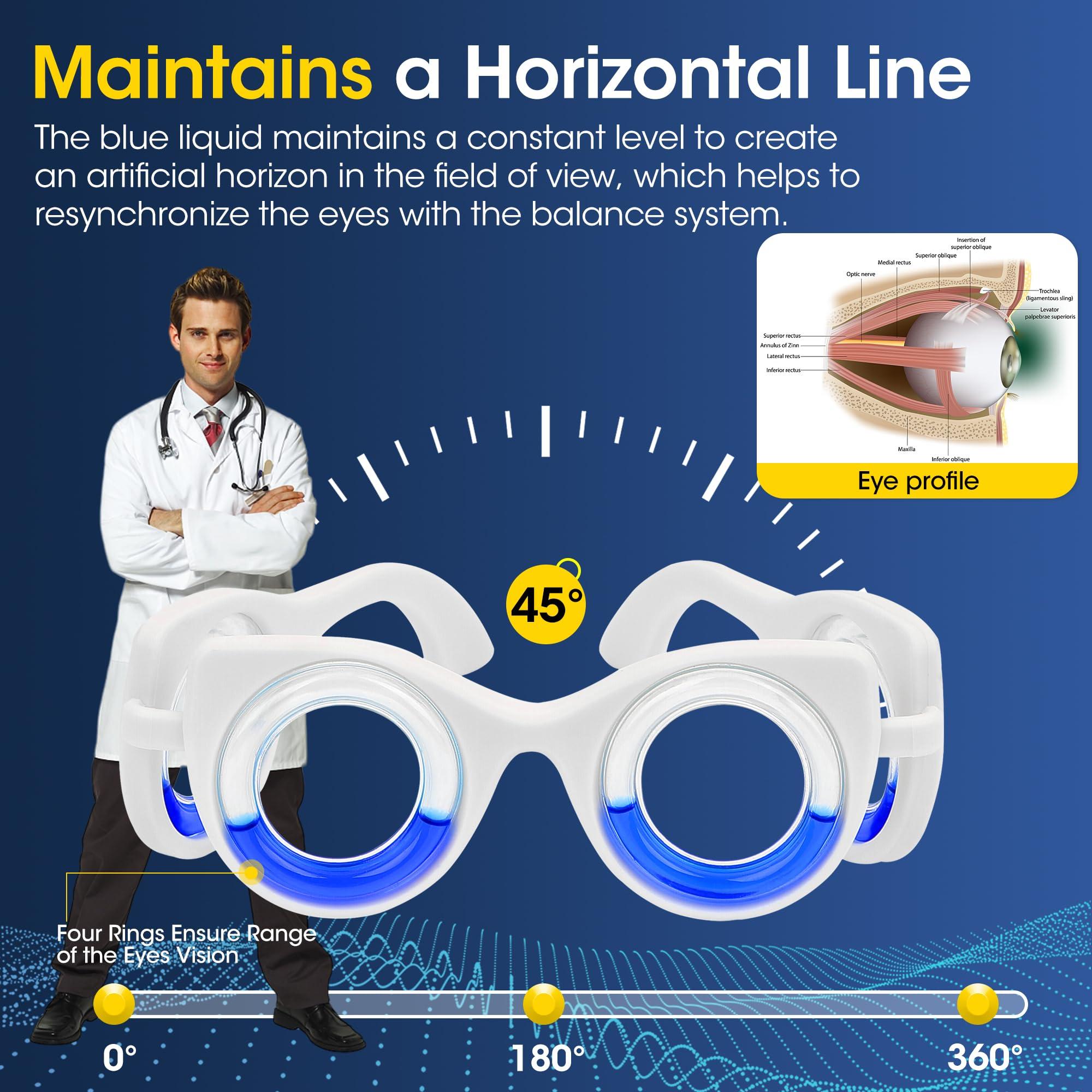 NEOISM NEOISM Motion Sickness Glasses Car Sickness Glasses Relieve Carsickness Airsickness Seasickness Portable Anti Nausea Car Sick Glasses Adults or Kids