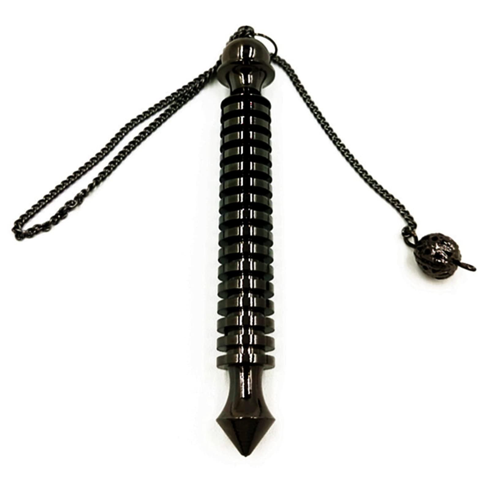 Ya.x Charm Pendulum. Healing Pendulum for Divination & Dowsing Reiki Metaphysical Chakra Balancing .Copper Metal (Black)