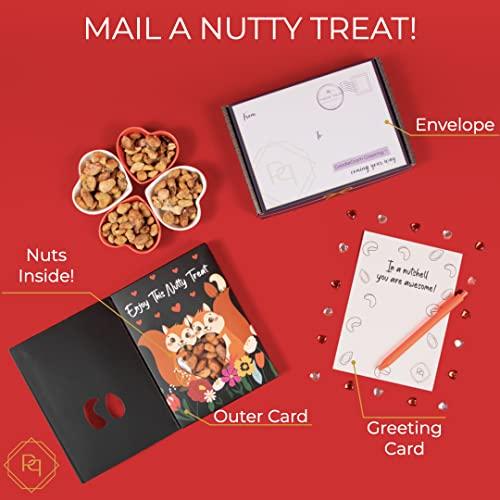 Purple Plum Goodiegram Greetings Nuts About You - Greeting Card filled with Nuts or Chocolates - Candy & Chocolate Gift for Valentines Day & Anniversary (Butter Toffee Mixed Nuts)