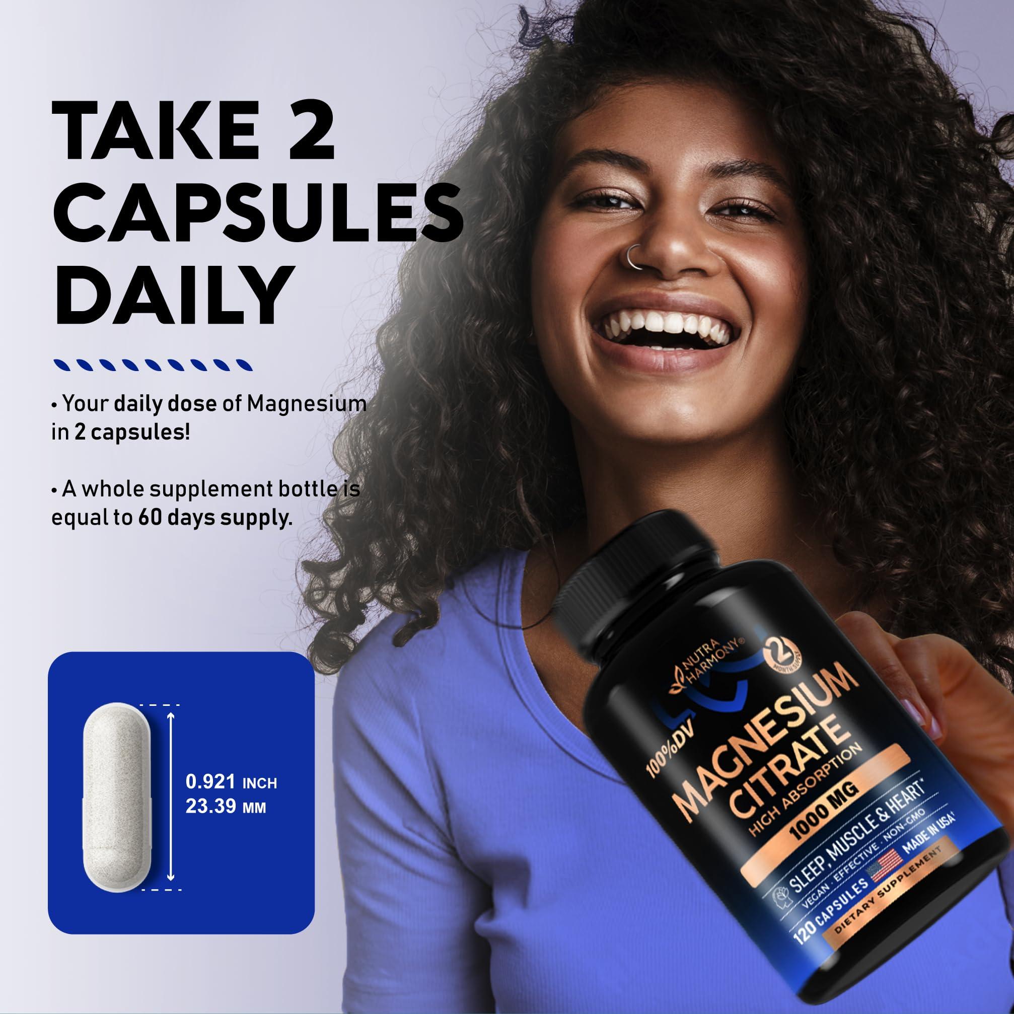 NUTRAHARMONY NUTRAHARMONY Biotin, Collagen & Magnesium Citrate Capsules