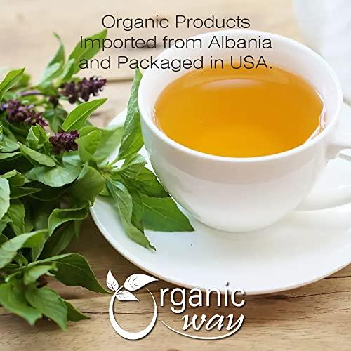 Organic Way Organic Way Holy Tulsi / Holy Basil Herb Cut & Sifted (Ocimum tenuiflorum) - Organic & Kosher Certified | Raw, Vegan, Non GMO & Gluten Free | USDA Certified | Origin - India (1 LBS / 16 Oz)