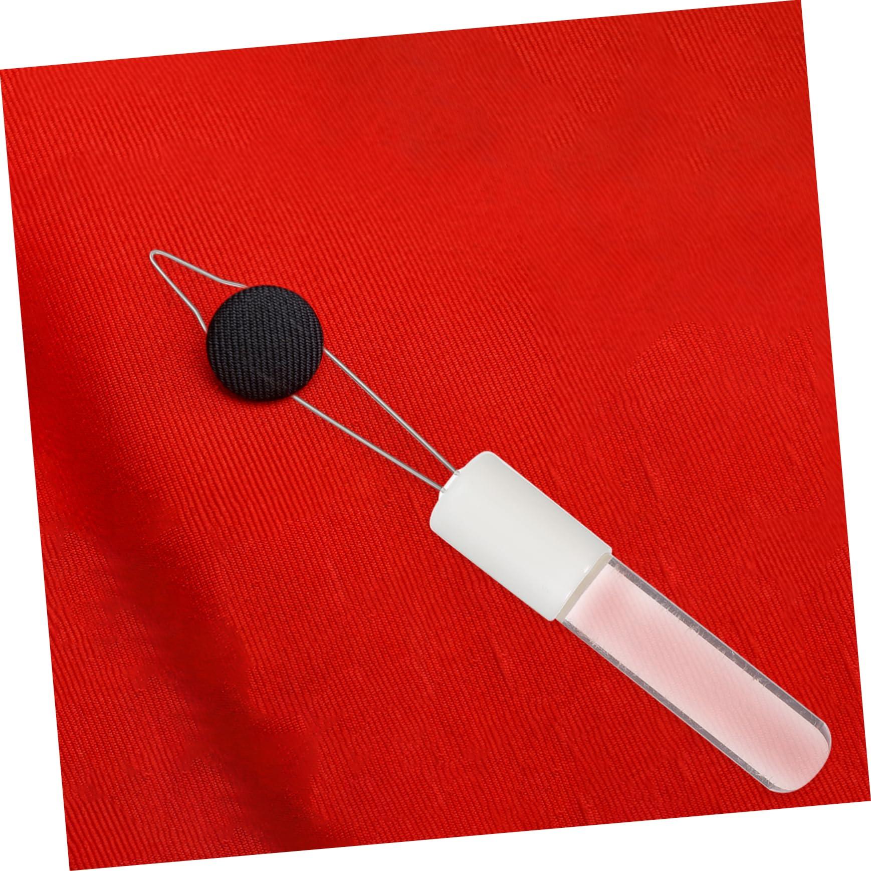 FRCOLOR FRCOLOR Button Puller Snap Buttons for Sewing Household Gadgets Fixer Help Jackets Smart Button Hand Warmers Zipper Clasp Hooks Pulls Accessories Bracelet Pin Shirt Threader Steel White