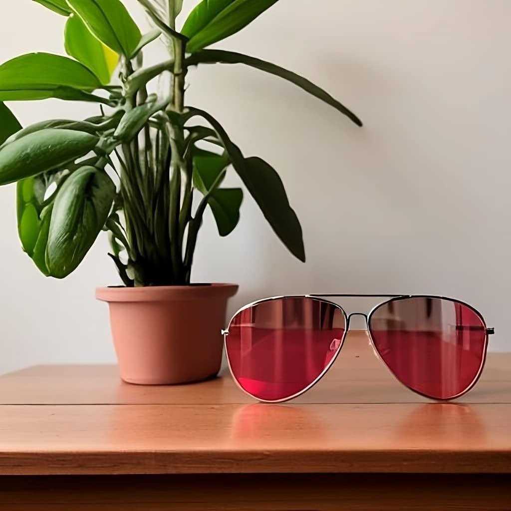 SomniLight SomniLight New FL-41 Light Sensitivity Glasses for Florescent Light Sensitivity, Blue Light, and Migraines (Aviator Style)