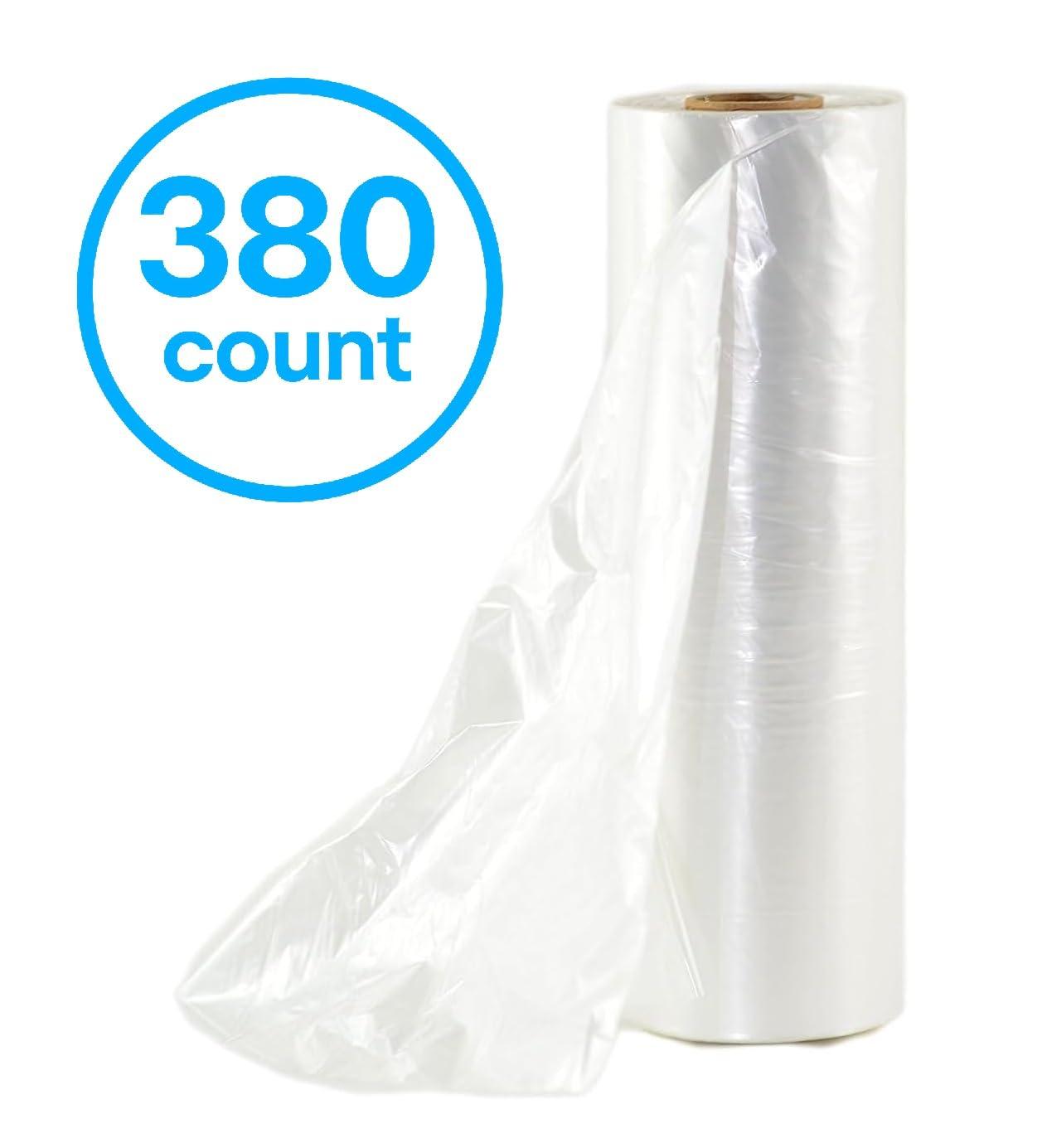 Focus Poly Clear Plastic Roll Bags - 12\"x20\", HDPE Produce Roll, 620ct Bags. Food Storage, Produce Farm Stand, Bread, Pastry, Candy, or Food Prep