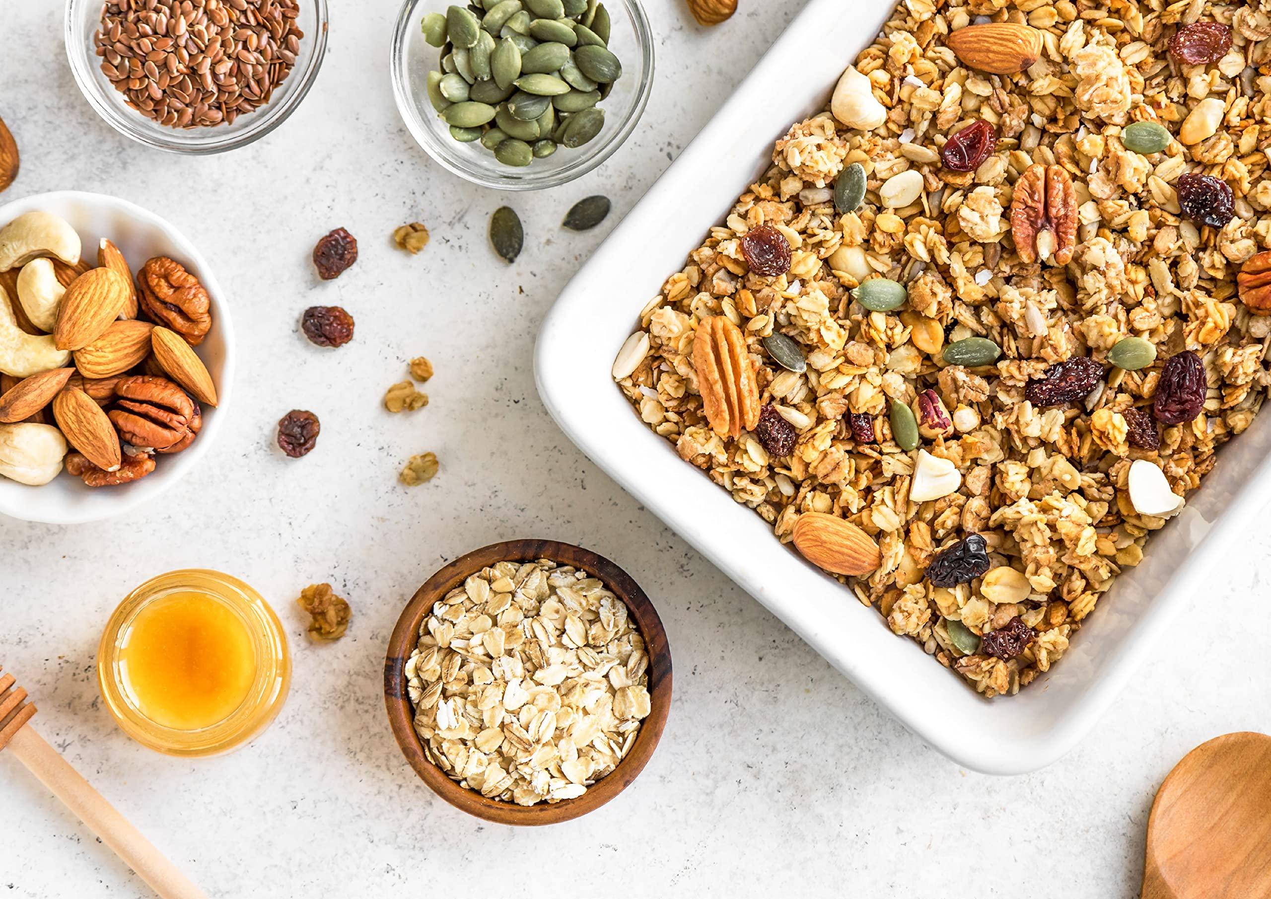 Food to Live Food to Live Gluten Free Organic Regular Rolled Oats, 2 Pounds Non-GMO, Old-Fashioned, 100% Whole Grain, Vegan, Bulk. Rich in Fiber. Great for Oatmeal, Cereal, Granola, Cookies. Made in USA